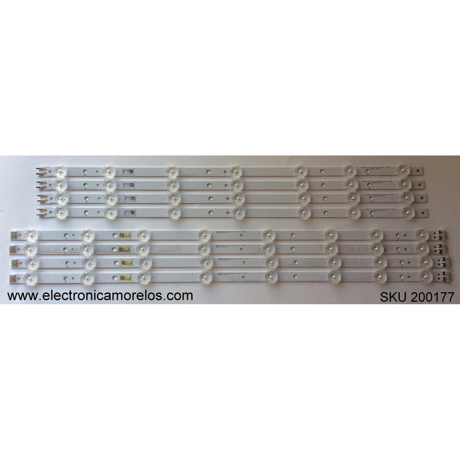 KIT DE LED'S PARA TV SAMSUNG (8 PIEZAS) / NUMERO DE PARTE BN96-200000 / LM41-00001Z / LM41-00001Q / SAMSUNG_2013SVS50_3228N1_B2_L08_REV1.1 / 2013SVS50 / MODELOS UN50EH5000 / UN50EH5300 / UN50J6200 / UN50H5203